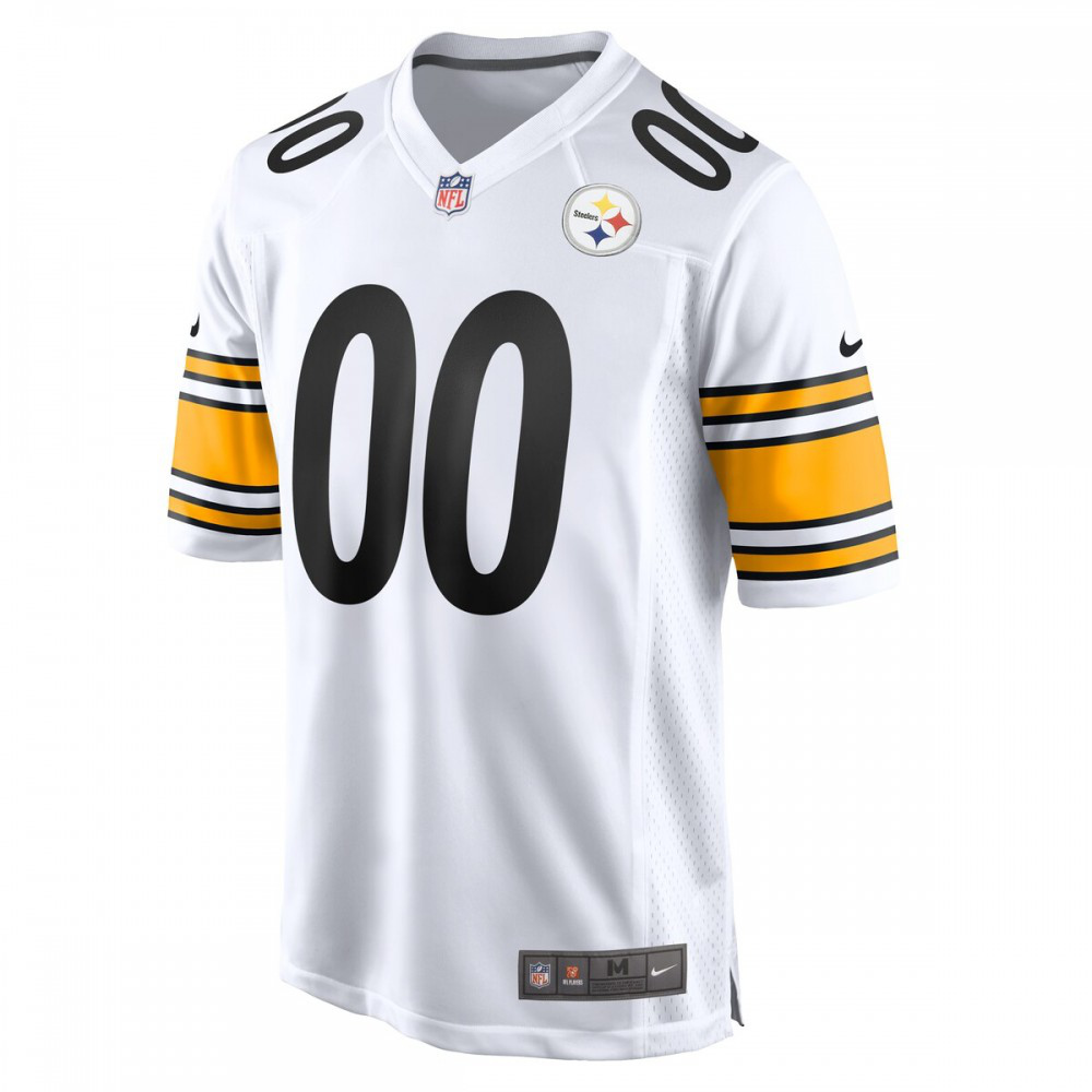 Pittsburgh Steelers Nike Game Custom Jersey - White-GridironStore